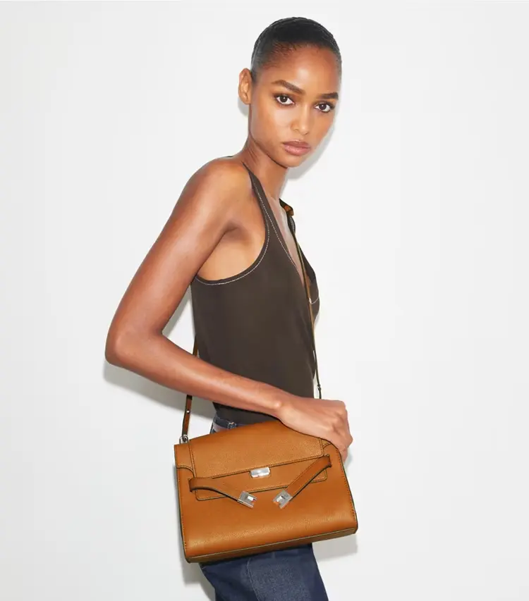 Lee Radziwill Pebbled Shoulder Bag - Image 3