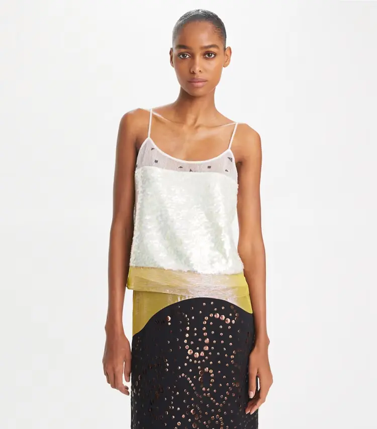 Embellished LamÉ Slip Top - Image 2