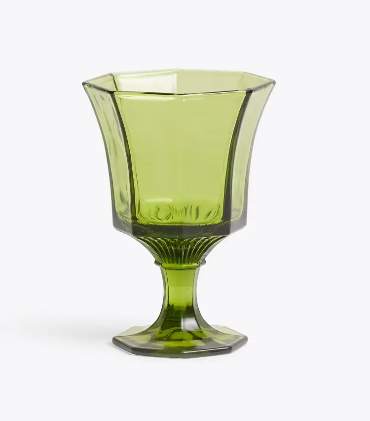 Pressed-Glass Water Glass, Set Of 4