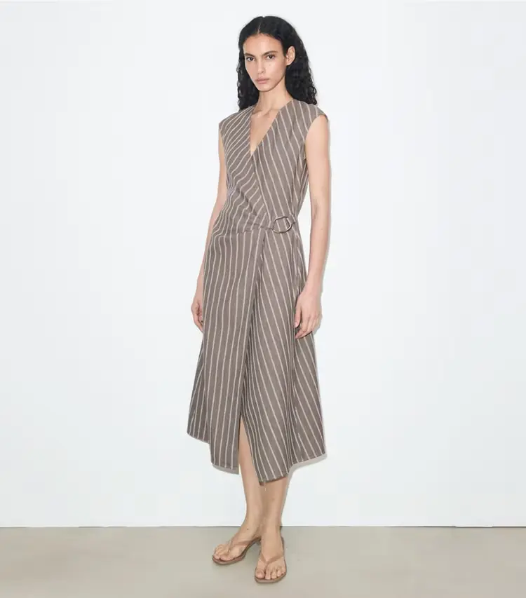 Cotton Wrap Dress - Image 2