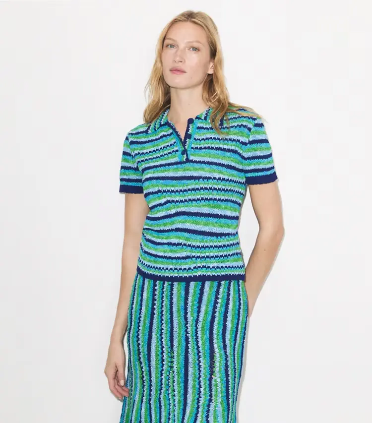 Striped Cotton Polo - Image 2