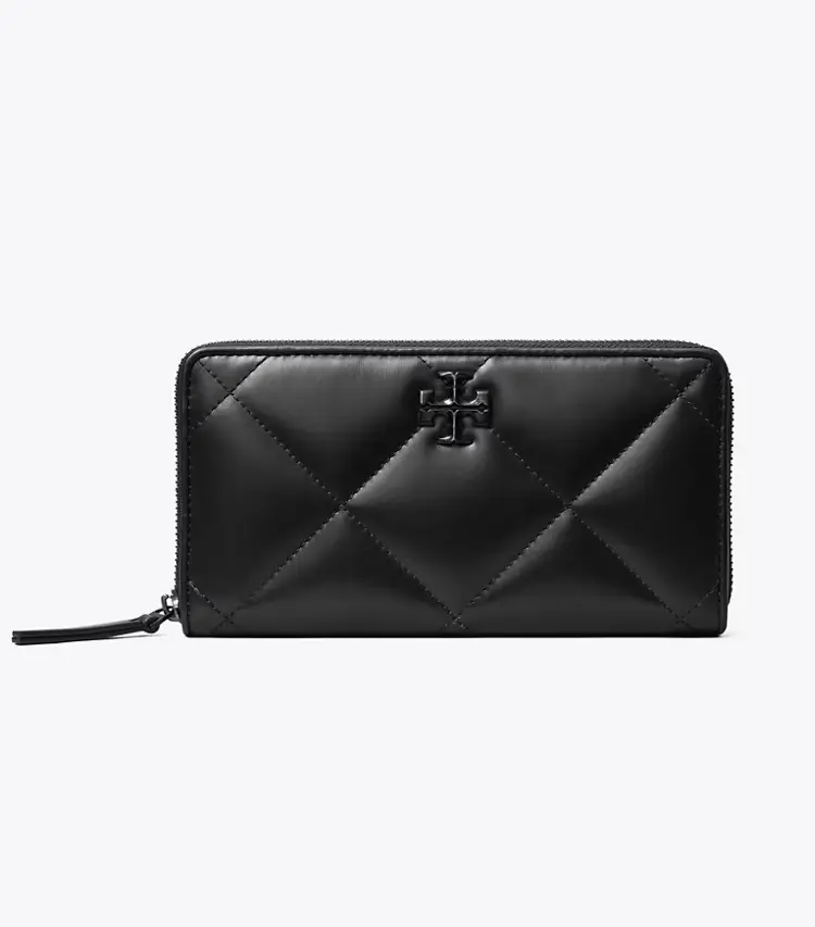 Kira Diamond Quilt Powder Coated Zip Continental Wallet - Image 2