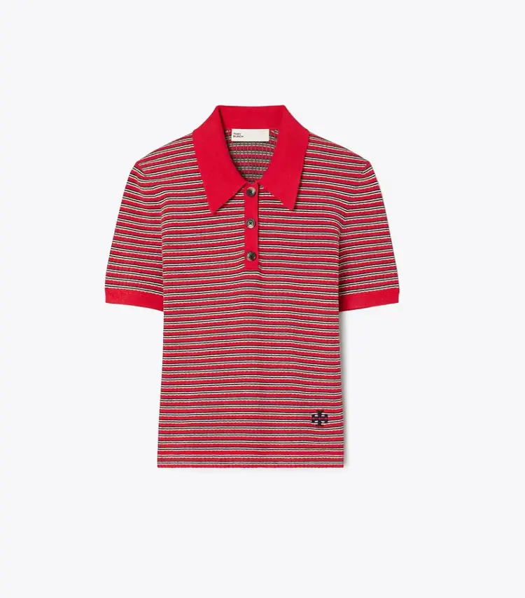 Striped Viscose Polo
