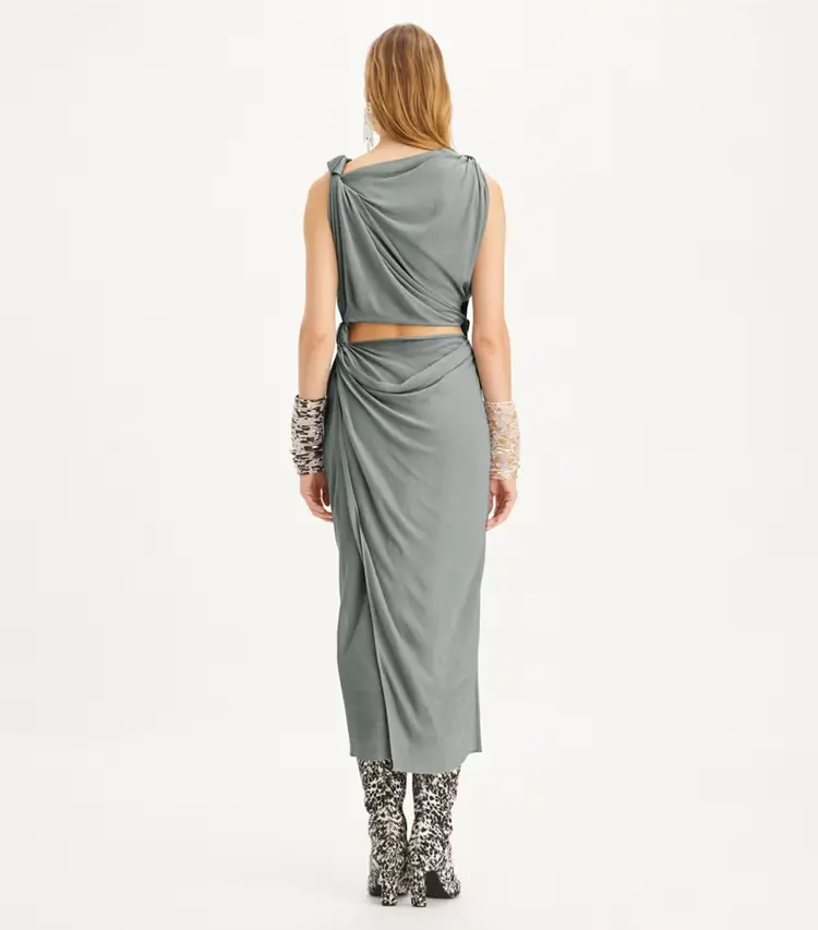 Viscose Knot Dress - Image 3