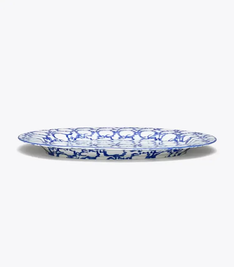 Spongeware Oval Serving Platter - Image 2