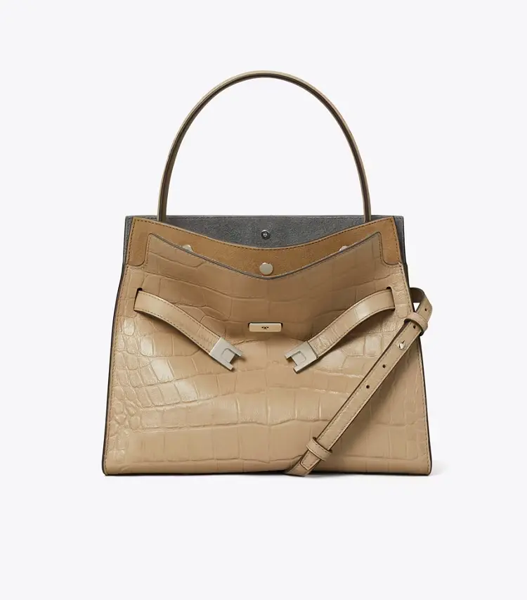 Small Lee Radziwill Embossed Double Bag - Image 3