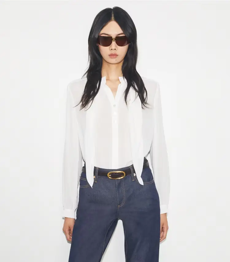 Georgette Bow Blouse - Image 2