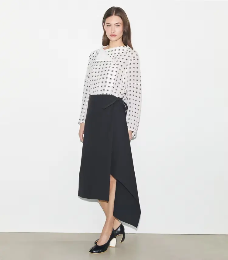 Jacquard Wrap Top - Image 3