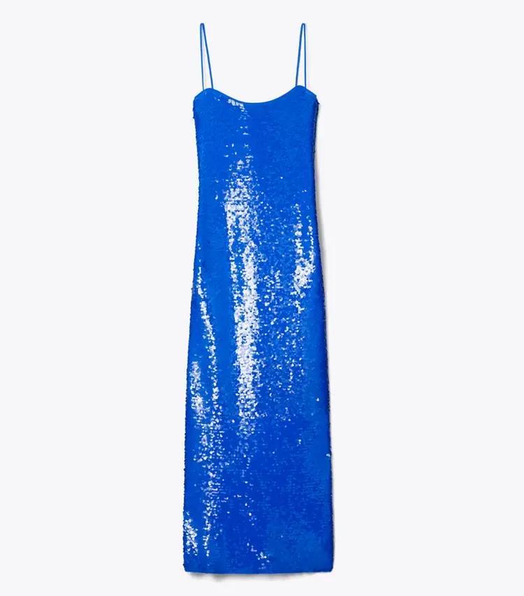 Sequined Mesh Dress