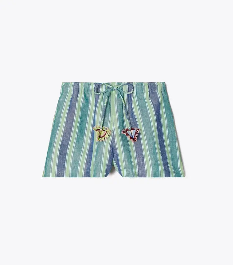 Striped Linen Shorts