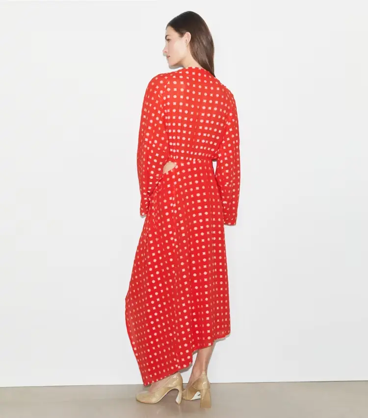 Jacquard Wrap Dress - Image 3