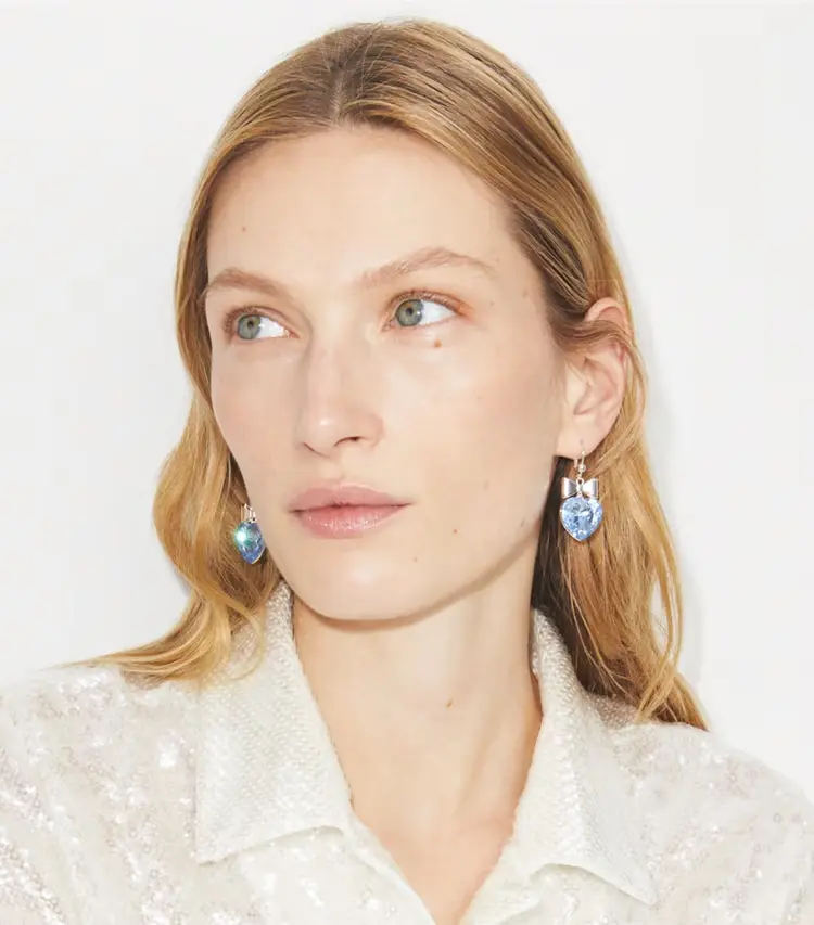 Curiosity Heart And Bow Earrings - Image 3