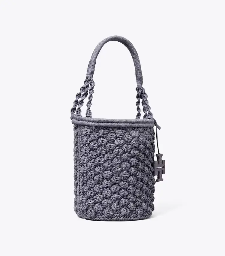 Ella Hand-Crocheted Popcorn Bucket Bag