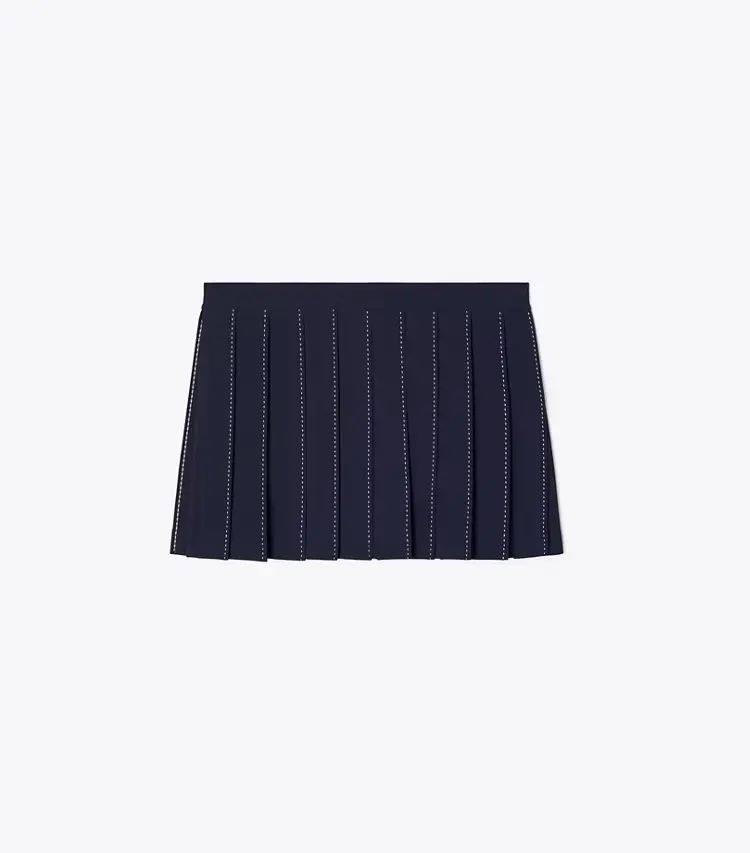 Pick Stitch Pleated Skirt