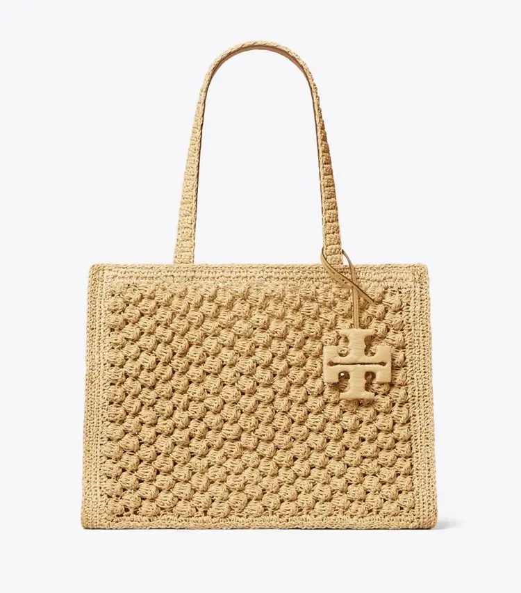 Small Ella Hand-Crocheted Popcorn Tote - Image 3