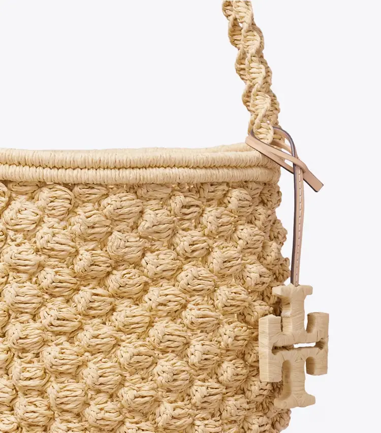 Ella Hand-Crocheted Popcorn Bucket Bag - Image 4