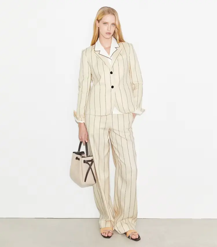 Striped Cotton Wide-Leg Pant - Image 2