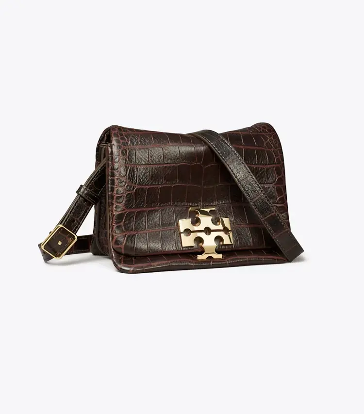 Charlie Runway Croc-Embossed Shoulder Bag