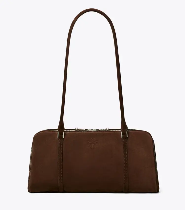 Small Marshmallow Suede Satchel - Image 3