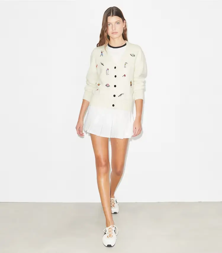 Embroidered Golf Cardigan - Image 3