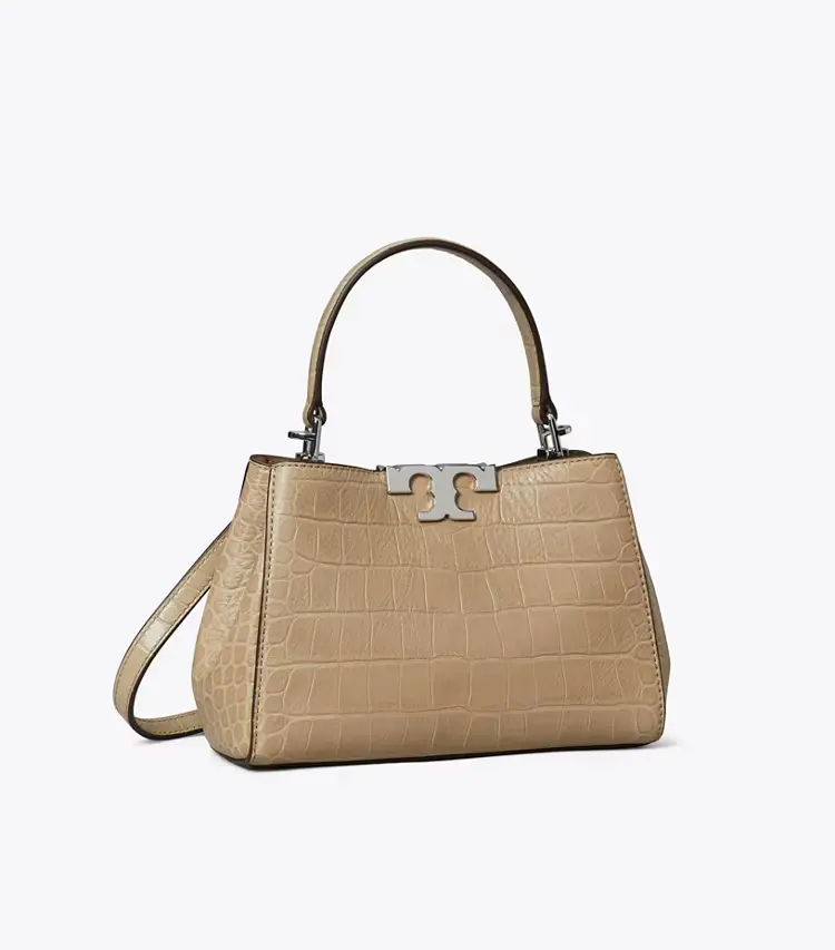 Mini Eleanor Soft Croc-Embossed Satchel