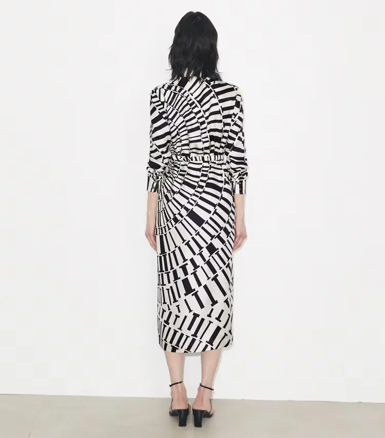 Printed Silk Shirtdress - Image 3