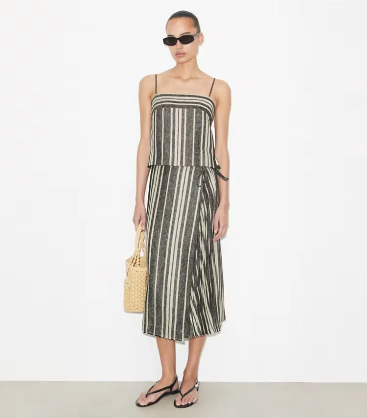 Linen Wrap Skirt - Image 2