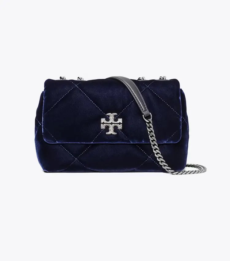 Small Kira Diamond Quilt Velvet PavÉ Shoulder Bag - Image 4