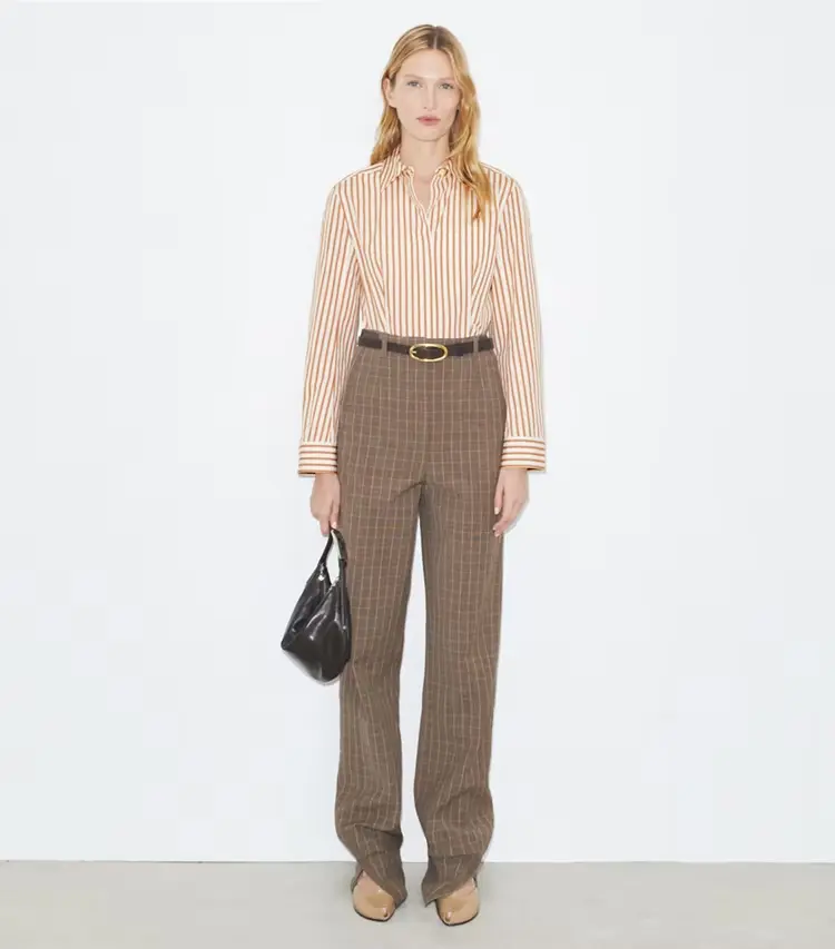 Bell-Sleeve Cotton Shirt - Image 3