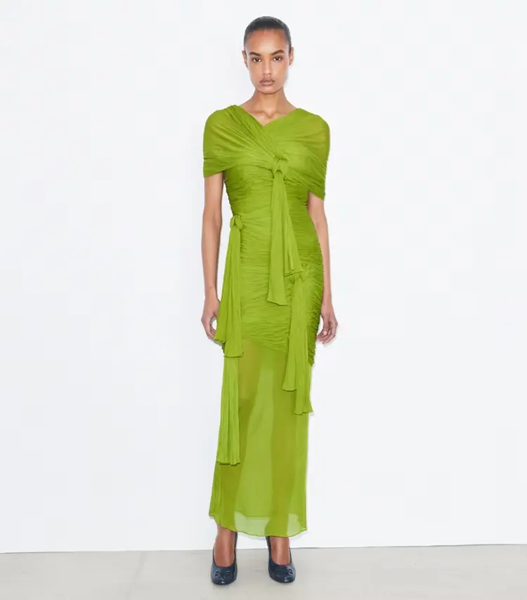 Knotted Viscose Dress - Image 2