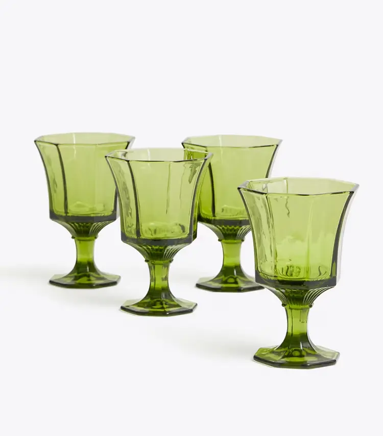 Pressed-Glass Water Glass, Set Of 4 - Image 2