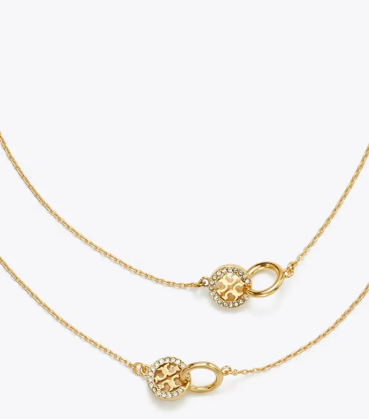 Long Icon PavÉ Interlocking Necklace - Image 3