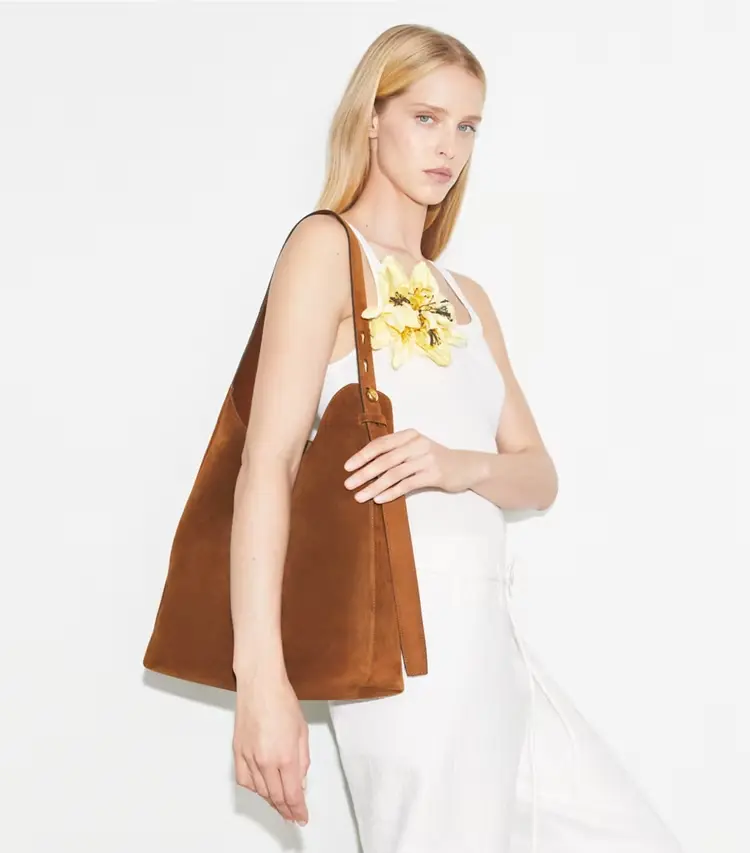 Suede Hobo Bag - Image 2
