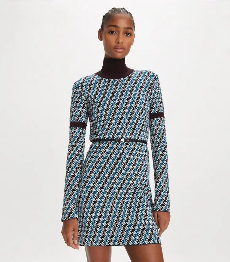 Jacquard Sweater Dress - Image 2