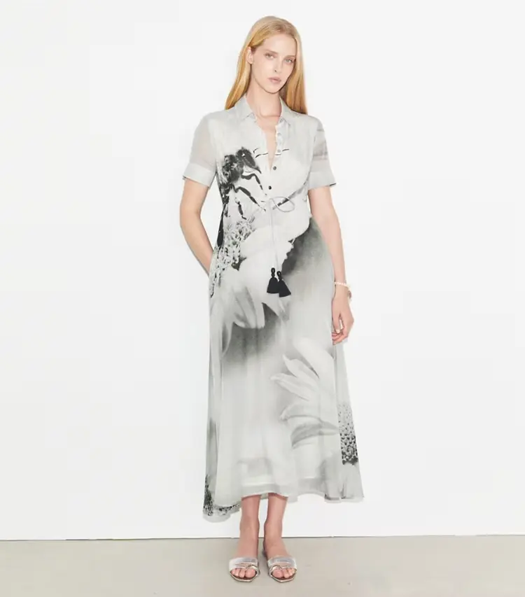 Silk Cotton Voile Shirtdress - Image 2