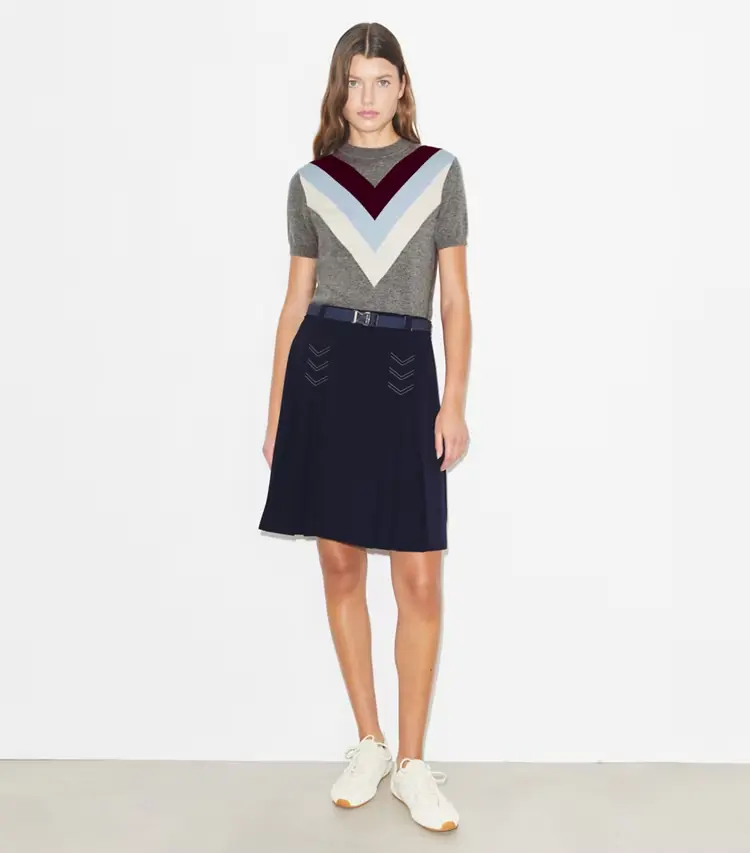 Pleated Stretch Golf Skirt - Image 2
