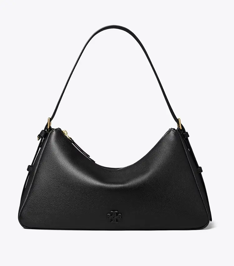 Leather Zip Top Shoulder Bag - Image 2