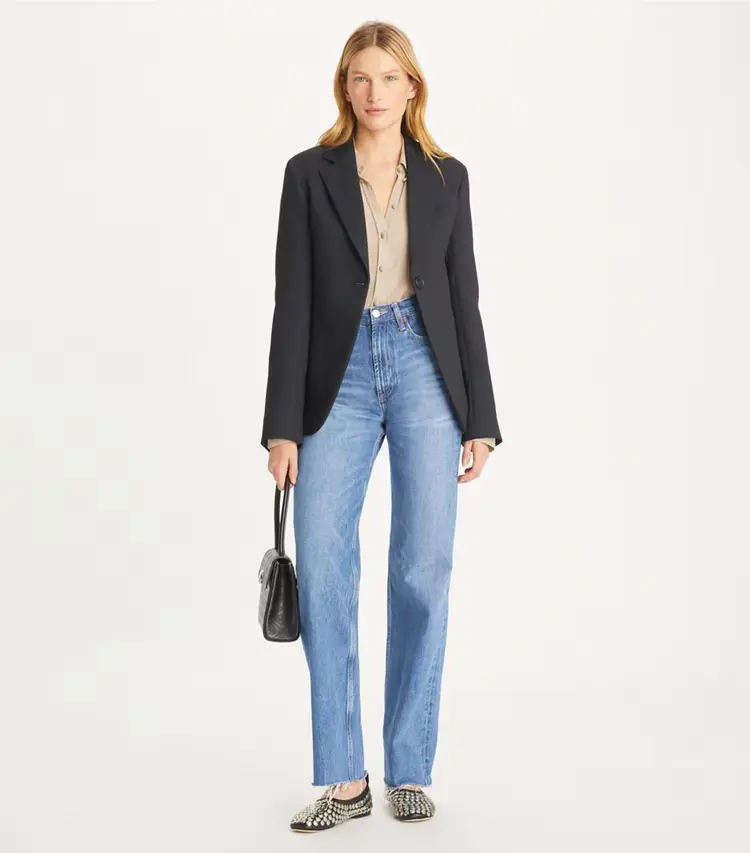Textured Crepe Blazer - Image 3