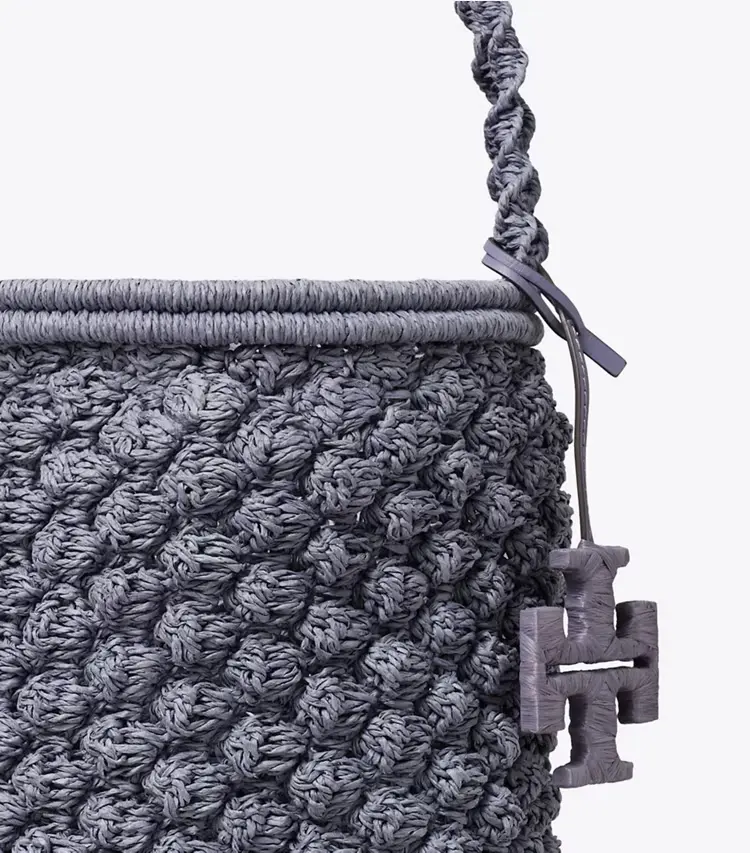 Ella Hand-Crocheted Popcorn Bucket Bag - Image 4