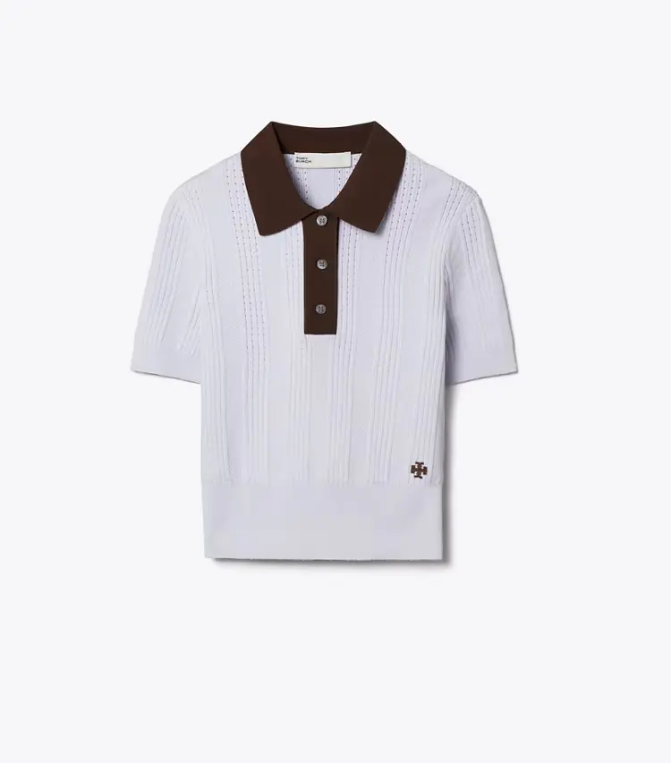 Cotton Pointelle Polo
