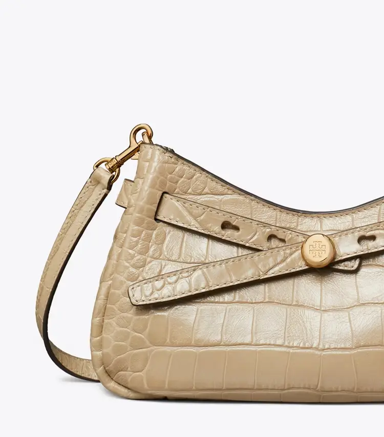 Romy Croc-Embossed Zip Top Crossbody Bag - Image 4