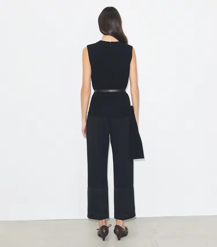 Cropped Crepe Pant - Image 3