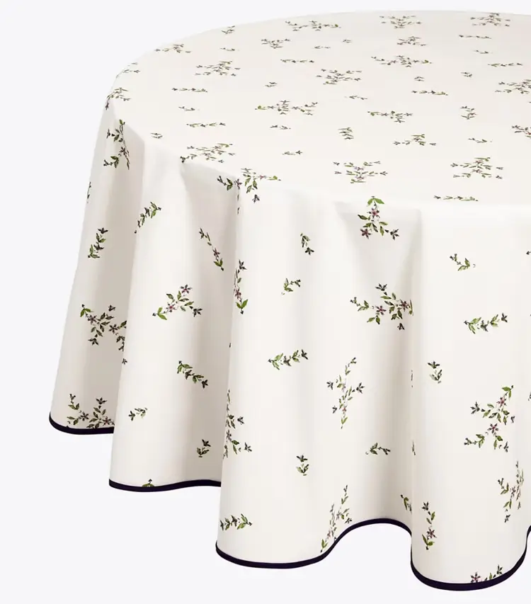 Jolie Fleur Round Tablecloth, 132" - Image 2