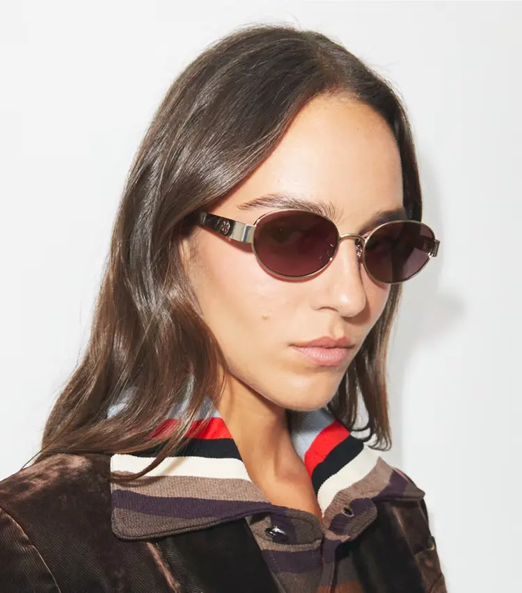 Miller Metal Oval Sunglasses - Image 4