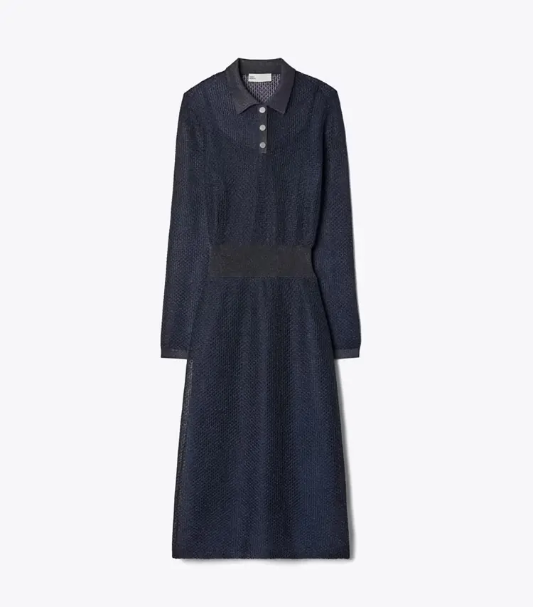 Metallic Polo Dress