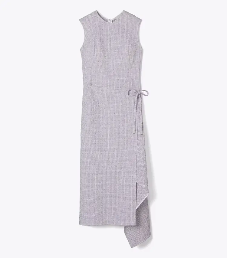 Asymmetric Cotton Wrap Dress