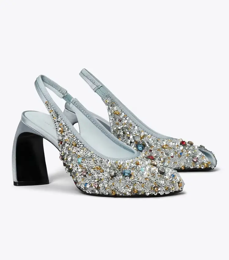 Peep-Toe Slingback Pump