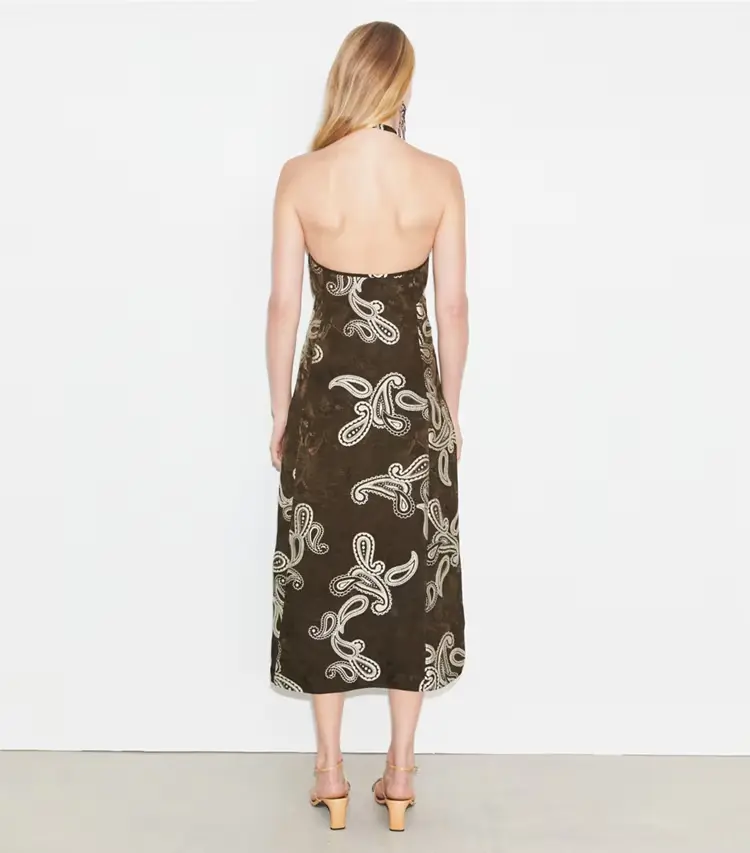 Satin Halter Dress - Image 3