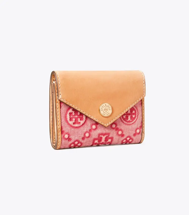 T Monogram Denim Small Wallet