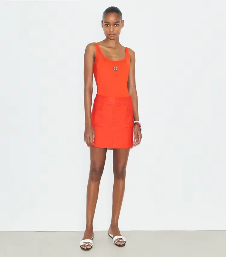 Cotton Mini Skirt - Image 2